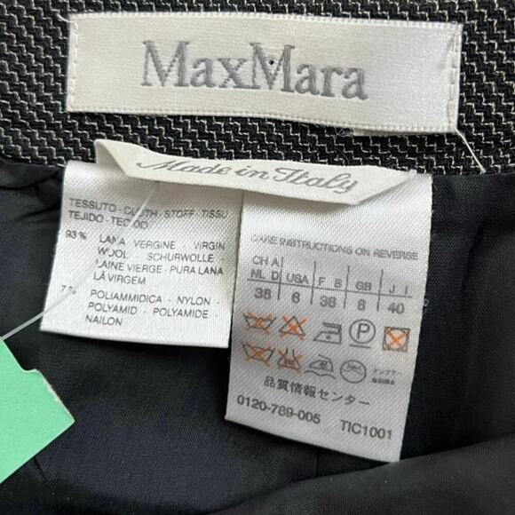 MaxMara Gray MIDI Wool Straight Skirt Sz 6 - Picture 2 of 3
